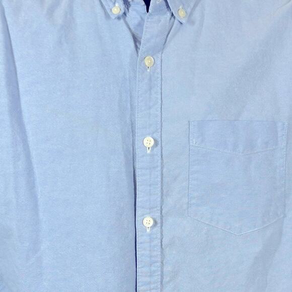 American Eagle Blue Casual Button-Down Shirt Seriously Soft Classic Size Large - Picture 8 of 13